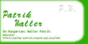 patrik waller business card